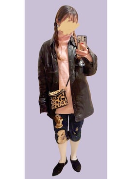 「アイテム（カバーオール）」を使った、cursedbypinkさん（レディース・155cm）の冬コーディネート