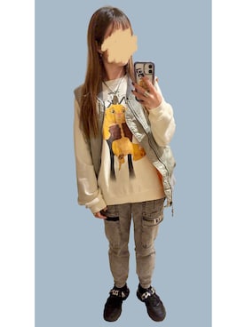 「アイテム（サンダル）」を使った、cursedbypinkさん（レディース・155cm）の冬コーディネート