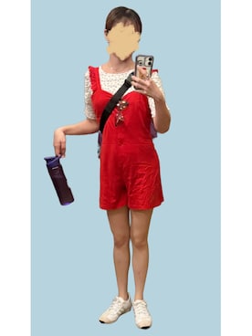 「アイテム（オールインワン・サロペット）」を使った、cursedbypinkさん（レディース・155cm）の秋コーディネート