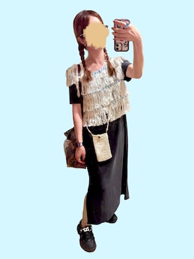 「Handmade（ハンドメイド）のアイテム」を使った、cursedbypinkさん（レディース・155cm）の夏コーディネート