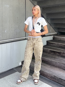 「x-girl_ootd」｜Pamelaさん（レディース・161cm）の春コーディネート