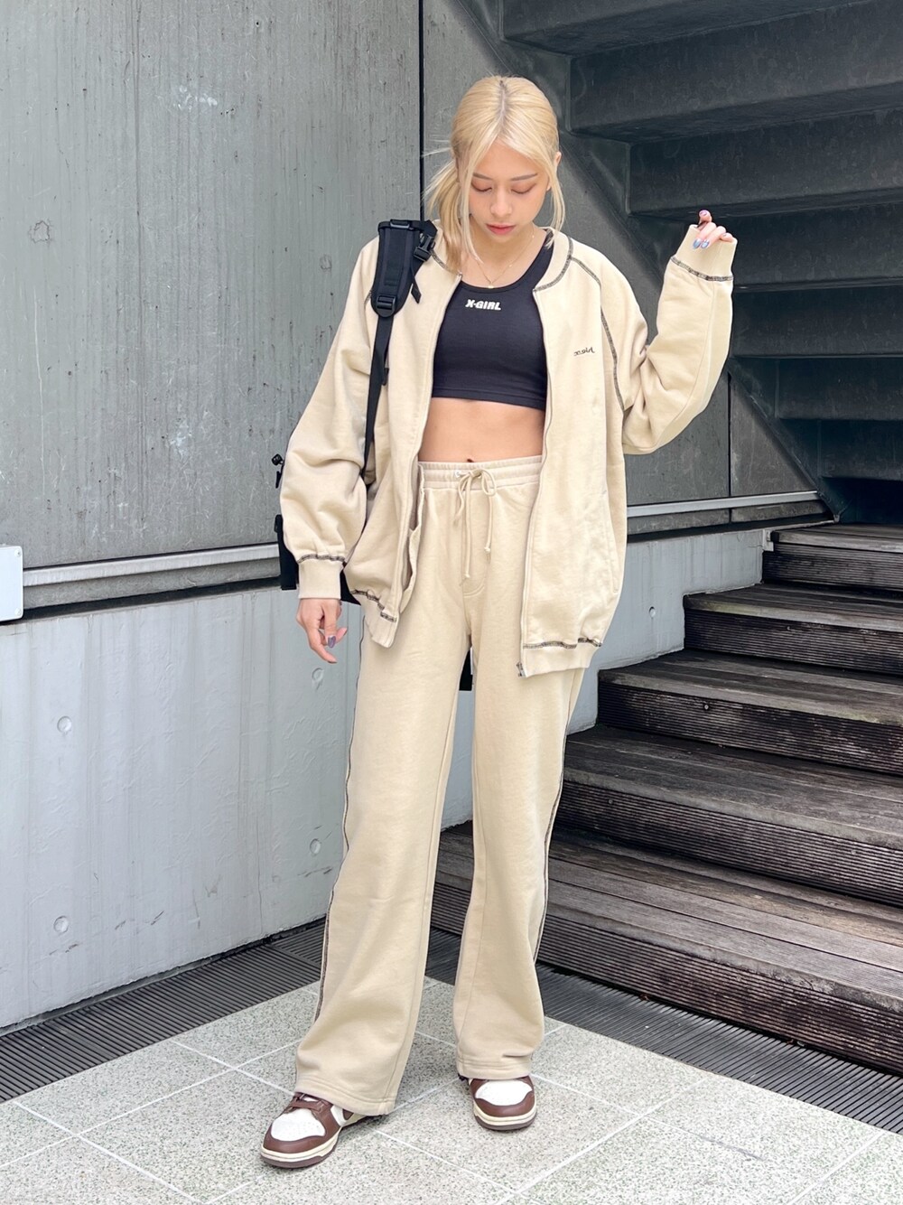 PHATRNK XL ベージュ スウェット Pamela(XLARGE/X-girlルミネエスト新宿（X-girl）)｜X-girlの