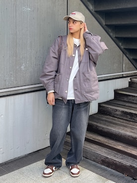「x-girl_ootd」｜「アイテム（ジャケット/アウター）」を使った、Pamelaさん（レディース・161cm）の冬コーディネート