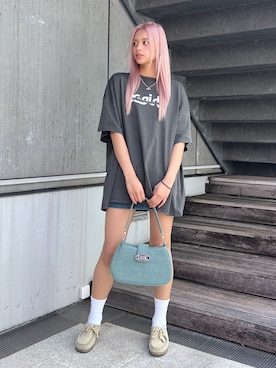 「x-girl_ootd」｜「アイテム（ワンピース/ドレス）」を使った、Pamelaさん（レディース・161cm）の春コーディネート