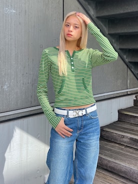 「x-girl_ootd」｜「アイテム（ジャケット/アウター）」を使った、Pamelaさん（レディース・161cm）の冬コーディネート