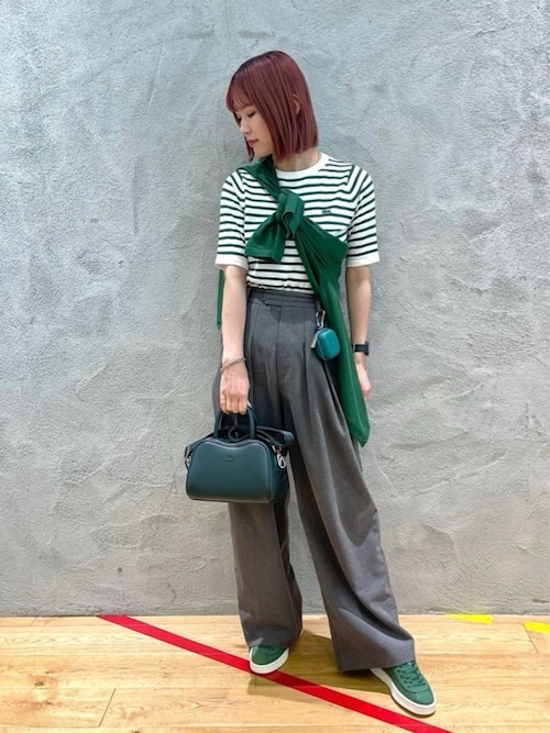マルチカラーボーダーニットTシャツ AF6991 - ラコステ（LACOSTE