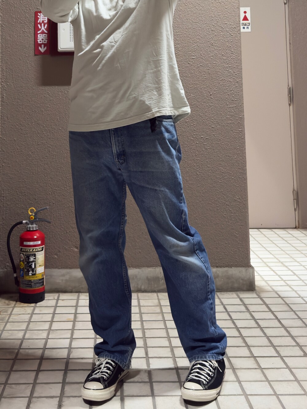 「OFFSHOREのアイテム（Tシャツ/カットソー、グリーン系）」を使った、hyperion1220さん（骨格ストレート・メンズ・181cm）の秋コーディネートの1枚目の写真