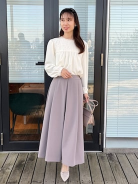 「couture brooch（クチュールブローチ）のアイテム」を使った、habaさん（レディース・155cm）の冬コーディネート