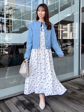 「couture brooch（クチュールブローチ）のアイテム」を使った、habaさん（レディース・155cm）の春コーディネート