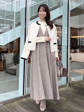 「アイテム（ワンピース）」を使った、habaさん（レディース・155cm）の秋コーディネート