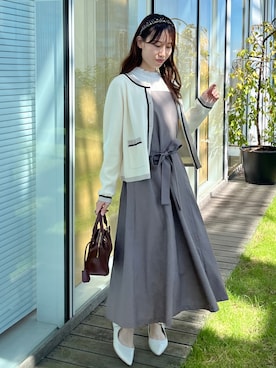 「アイテム（その他ヘアアクセサリー）」を使った、habaさん（レディース・155cm）の秋コーディネート