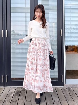 「couture brooch（クチュールブローチ）のアイテム」を使った、habaさん（レディース・155cm）の冬コーディネート