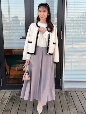 「couture brooch（クチュールブローチ）のアイテム」を使った、habaさん（レディース・155cm）の冬コーディネート