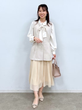 「卒業式コーデ」｜「アイテム（スカート）」を使った、habaさん（レディース・155cm）の冬コーディネート