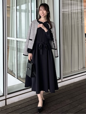 「couture brooch（クチュールブローチ）のアイテム」を使った、habaさん（レディース・155cm）の冬コーディネート