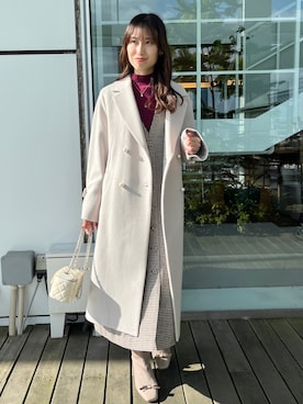 「アイテム（チェスターコート）」を使った、habaさん（レディース・155cm）の秋コーディネート