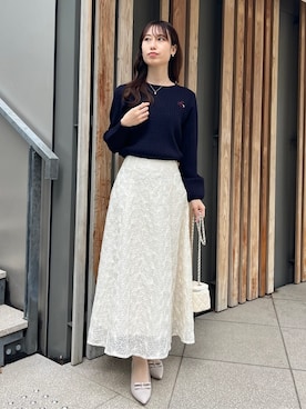 「couture brooch（クチュールブローチ）のアイテム」を使った、habaさん（レディース・155cm）の冬コーディネート