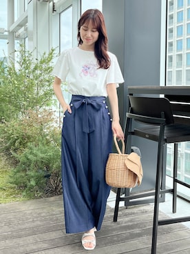 「Rubyrivet（ルビーリベット）のアイテム」を使った、habaさん（レディース・155cm）の春コーディネート