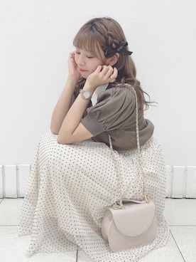 「アイテム（バレッタ/ヘアクリップ）」を使った、まりたすさん（レディース・156cm・20代）の夏コーディネート