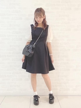 「ミニワンピ」｜まりたすさん（レディース・156cm）の夏コーディネート