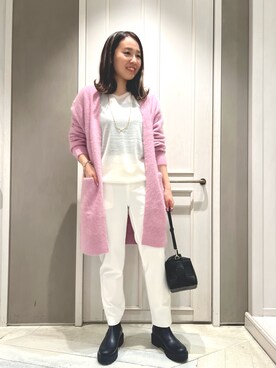 「ロングカーディガン」｜平沼 彩花さん（レディース・161cm・20代）の秋コーディネート