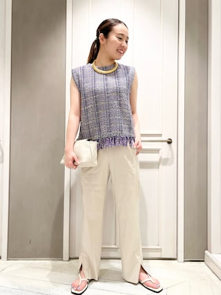 qualite / カリテ ストライプフリンジニット qualite（カリテ）の「ストライプフリンジニット（ニット