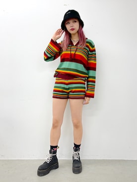 「SET UP」｜「アイテム（帽子）」を使った、竹市咲来さん（レディース・167cm）の秋コーディネート