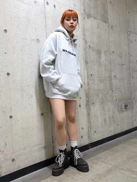 「厚底ブーツ」｜「アイテム（スニーカー）」を使った、竹市咲来さん（レディース・167cm）の秋コーディネート