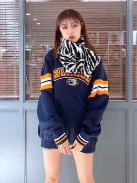 X-girl（エックスガール）の「ECO FUR SCARF（マフラー）」 - WEAR