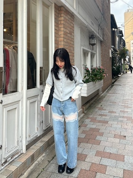 「アイテム（カーディガン/ボレロ）」を使った、yukatsuraさん（レディース・153cm・40代）の冬コーディネート