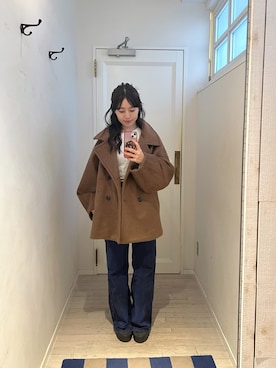 「アイテム（その他アウター）」を使った、yukatsuraさん（レディース・153cm・40代）の秋コーディネート