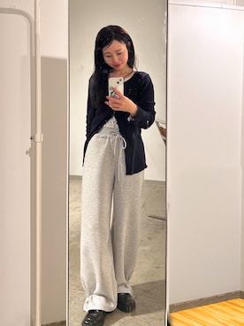 「mystic（ミスティック）のアイテム（スウェットパンツ）」を使った、yukatsuraさん（レディース・153cm）の冬コーディネート