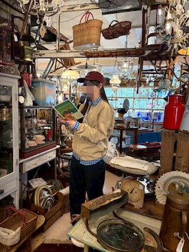 「GU（ジーユー）のアイテム（キャップ）」を使った、穂さん（レディース・167cm）の春コーディネート