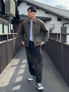 「TOWNCRAFT（タウンクラフト）のアイテム」を使った、Ting Yuさん（メンズ・180cm）の冬コーディネート