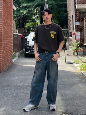 「アイテム（アナログ腕時計）」を使った、Ting Yuさん（メンズ・180cm）の秋コーディネート