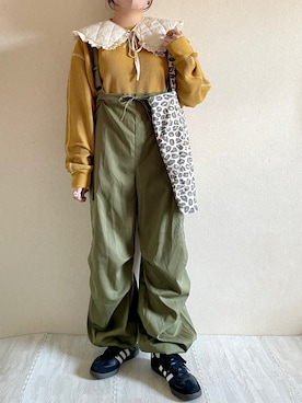 「DISCOAT（ディスコート）のアイテム（トートバッグ）」を使った、さぁやさん（レディース・152cm）の秋コーディネート