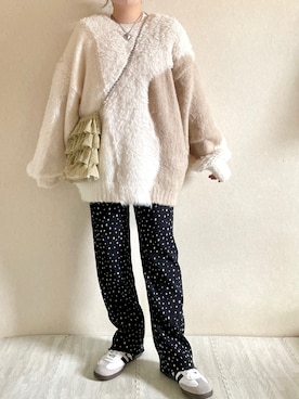 「ドットパンツ」｜さぁやさん（レディース・152cm）の秋コーディネート