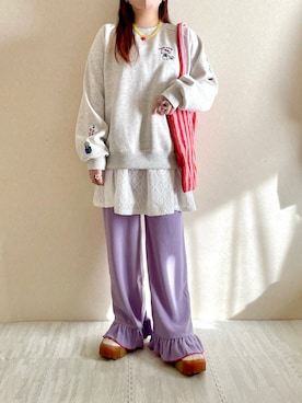 「アイテム（チュニック）」を使った、さぁやさん（レディース・152cm）の冬コーディネート