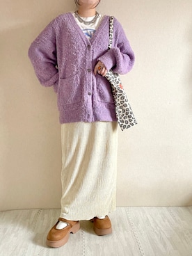 「DISCOAT（ディスコート）のアイテム（トートバッグ）」を使った、さぁやさん（レディース・152cm）の秋コーディネート