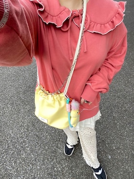 「tiny tiny（ティニーティニー）のアイテム」を使った、さぁやさん（レディース・152cm）の春コーディネート