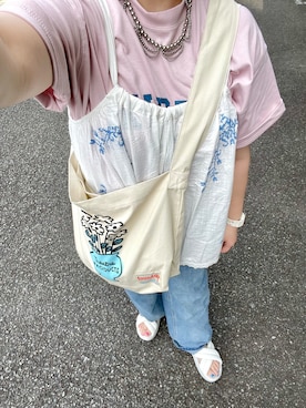 「アイテム（Tシャツ/カットソー）」を使った、さぁやさん（レディース・152cm）の夏コーディネート