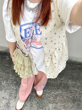 「アイテム（スマホグッズ）」を使った、さぁやさん（レディース・152cm）の夏コーディネート