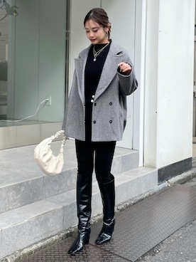 「ROYAL PARTY（ロイヤルパーティー）のアイテム（その他アウター）」を使った、Kana.さん（レディース・161cm）の秋コーディネート