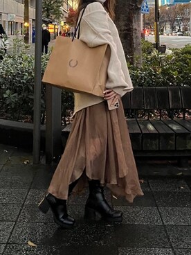 Hozu🧸さん（レディース・154cm）の冬コーディネート