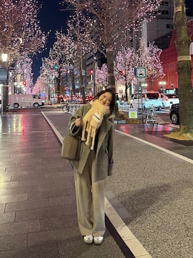 「冬服コーデ」｜「アイテム（その他アウター）」を使った、ua🍒さん（レディース・156cm）の冬コーディネート