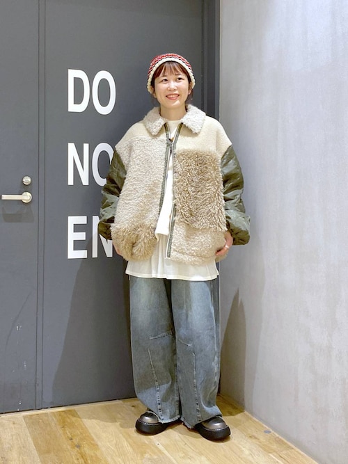 パッチワークボアブルゾン（ブルゾン）｜niko and（ニコアンド）の