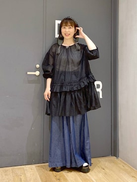 「niko and...（ニコアンド）のアイテム（アクセサリー）」を使った、おかでぃさん（レディース・157cm）の春コーディネート