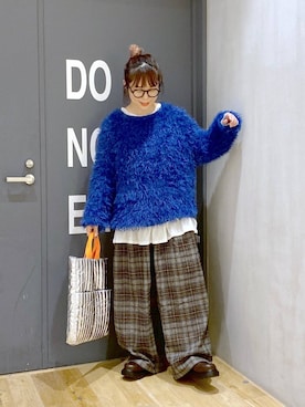 「niko and...（ニコアンド）のオリジナルサイドゴアブーツ（ブーツ）」を使った、おかでぃさん（レディース・157cm）の秋コーディネート