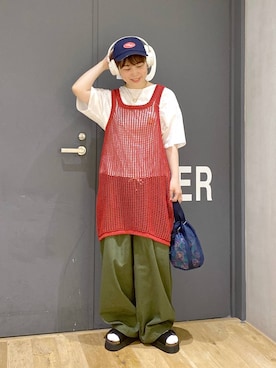 「niko and...（ニコアンド）のアイテム（アクセサリー）」を使った、おかでぃさん（レディース・157cm）の春コーディネート