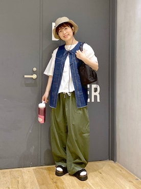 「アウトドア」｜おかでぃさん（レディース・157cm）の春コーディネート